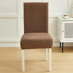 Housse chaise moderne imprimée feuilles beige clair élasthanne polyester universelle mariage banquet