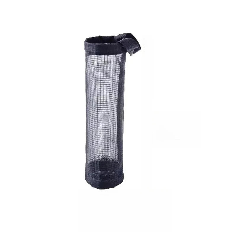 sacs rangement réutilisables polyester maille grossière accroche mur porte noir gris jaune semi transparent