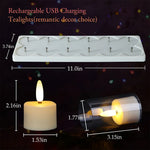 bougies led rechargeables sans flamme blanc modernes télécommande décoration intérieure noël mariage