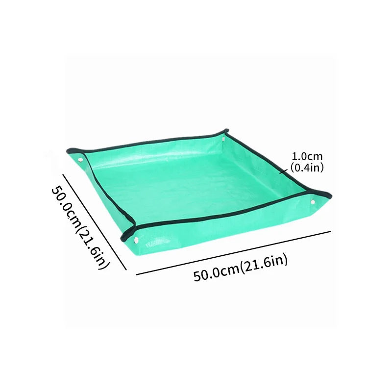 tapis jardinage vert pratique tissé imperméable pliable intérieur pot plantes 50x50 cm
