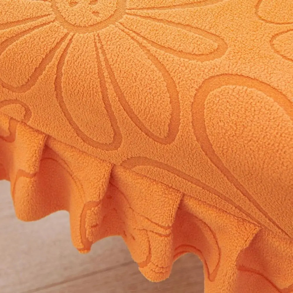 housses chaise moderne fleur dentelle 100% polyester beige orange gris