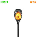 torche solaire imperméable led flamme animée moderne extérieur jardin décoration motifs floraux ip65 abs