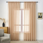 rideaux transparents unis moderne polyester rouge noir blanc rose beige salon chambre