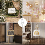 présentoir or métallique réglable élégant moderne panneaux motifs floraux transparent opaque événementsDecoration Mariage Anniversaire