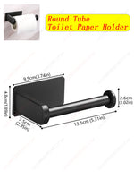 porte serviettes moderne porte papier toilette crochet mural adhésif noir argent minimaliste ensemble bain