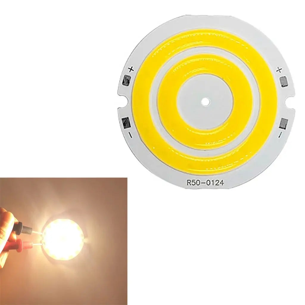 plaque led circulaire blanc orange double anneau concentrique moderne 42mm 50mm