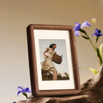 cadre photo bois marron rustique minimaliste chaleureux murs decoration paysages portraits animaux