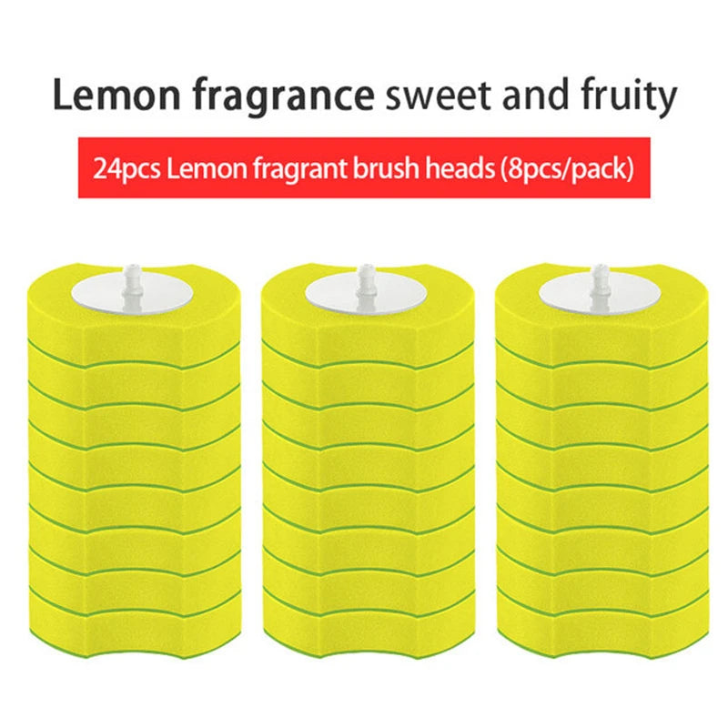 brosse toilette long manche remplacement facile blanc bleu moderne adhésif rechargeable set
