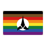 drapeau star trek logo moderne rouge blanc noir bleu doré vertmarine gris