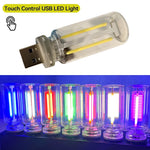 lampe led usb filament jaune transparente moderne adhésif tactile 2700k 4000k 6500k