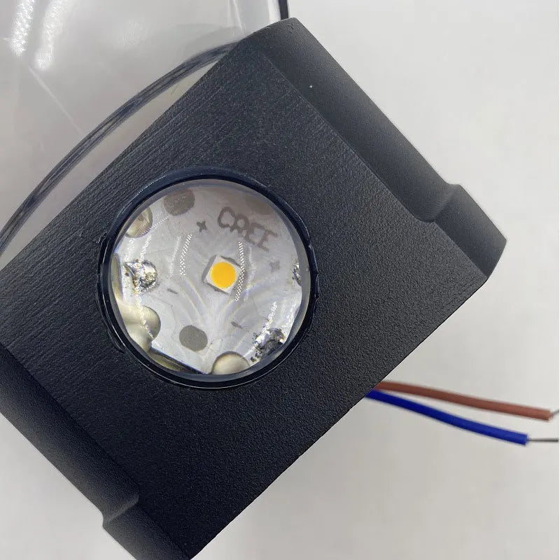 lampe murale led moderne noire blanche ip65 mur fixe aluminium hydrofuge