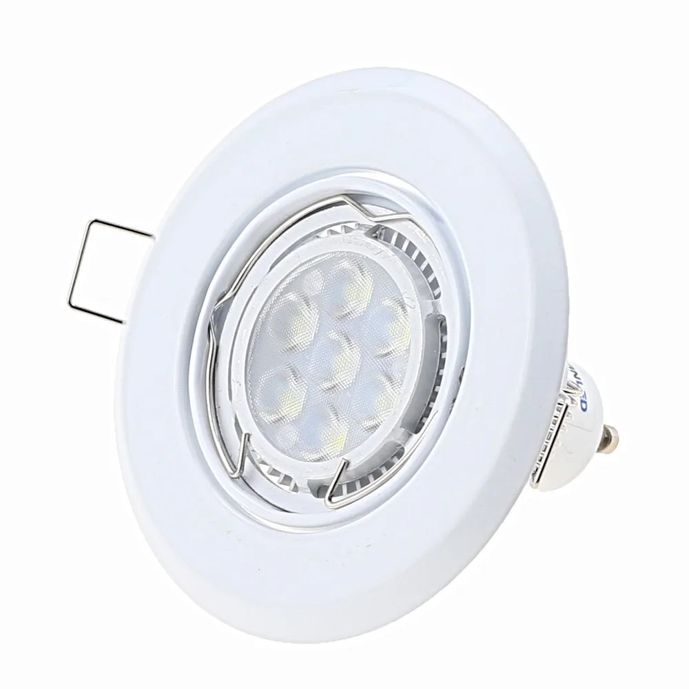 spots led gu10 blancs modernes métal clips intégrés salle manger adjustable 90mm