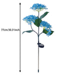 décoration extérieure fleurs artificielles solaires led bleu rose violet blanc moderne jardins allées