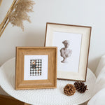 cadre photo carré résine hêtre moderne décoration maison blanc bois naturel élégant classique mur