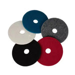 disques nettoyage polyester nylon respectueux environnement sol utilitaires bleu gris blanc rouge pratique