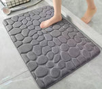 tapis bain antidérapant texture galet coton polyester moderne salle bain sol maison