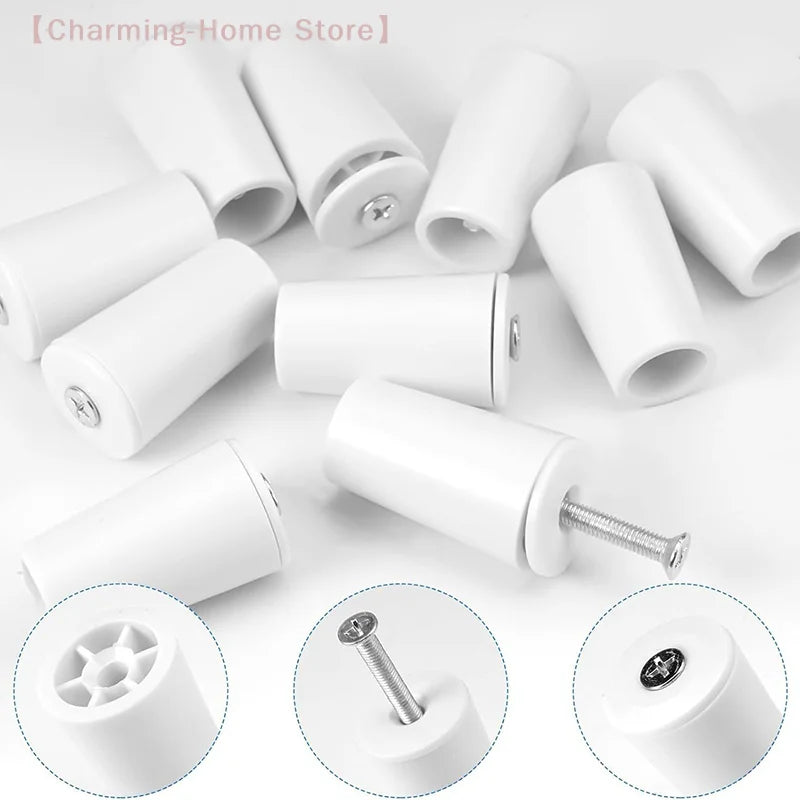 supports rideau blancs lisses modernes vis fixations rondelles serrage stores fenêtre