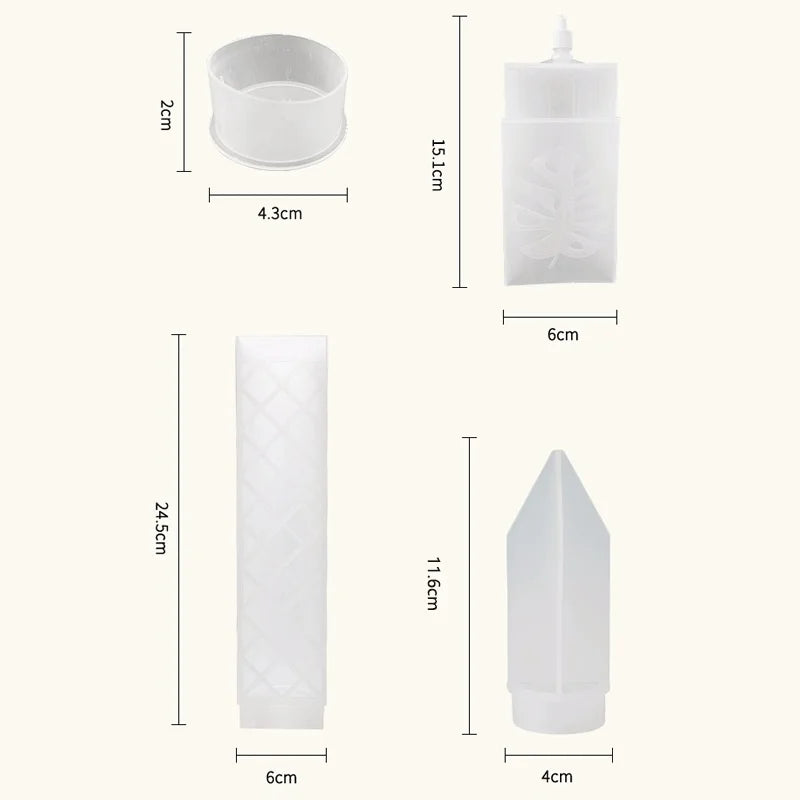 support plante transparent moderne adhésif bouchon remplissage base semi circulaire diamant grille blanc
