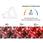 ampoule led gu10 249 2000 lumens blanc mat moderne 50000 heures 120 degrés
