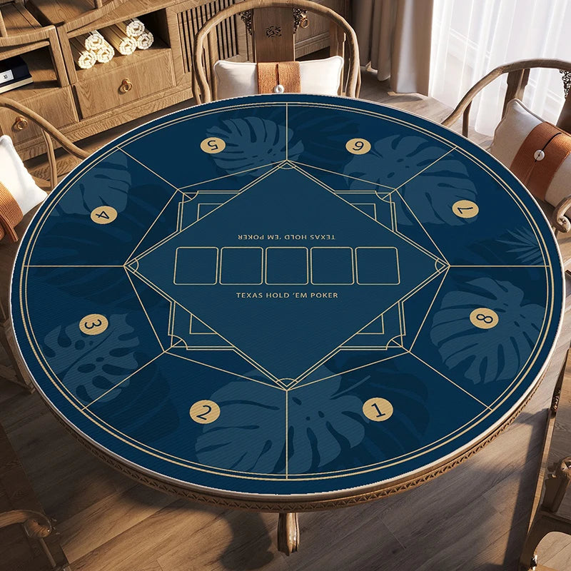 nappe poker tapis jeu vert bleu marine motif cartes table maison casino