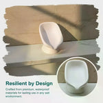 support savon blanc moderne plastique adhésif drainage salle bain cuisine