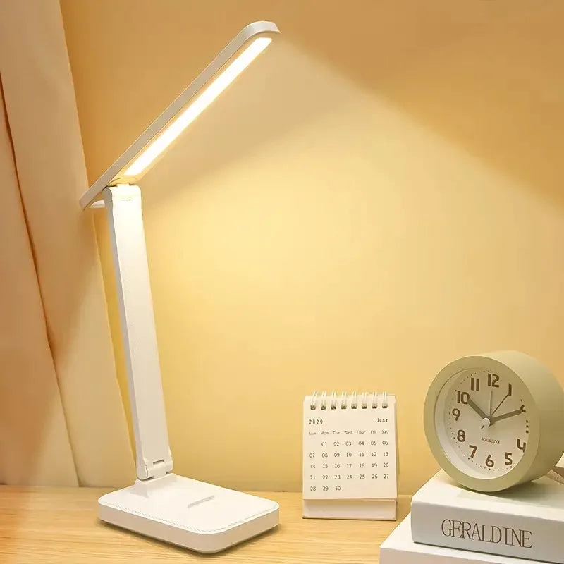 lampe led moderne blanc interrupteur tactile bras articulé support smartphone étude écriture chambre coucher