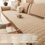 coussin canapé beige moelleux franges marron moderne confortable lavable machine automne hiver