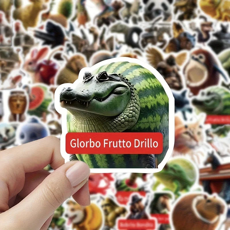 sticker adhésif cartoon animal fruit variés opaques fantasy jeunesse