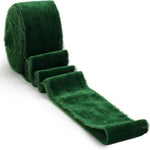 ruban velours vert foncé texture veloutée double face 4cm largeur décoration mariage emballage cadeau