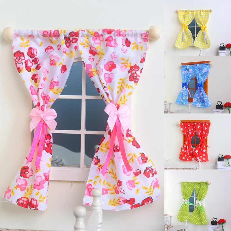 rideau floral enfant decor maison nature animaux couleurs vives motifs joyeux opaques