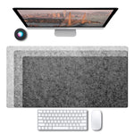 tapis souris feutré gris blanc anti dérapant minimaliste moderne 40x80cm