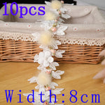 ruban dentelle fleurs papillons blanc rose pâle vert clair mariage vintage romantique artisanal DIY
