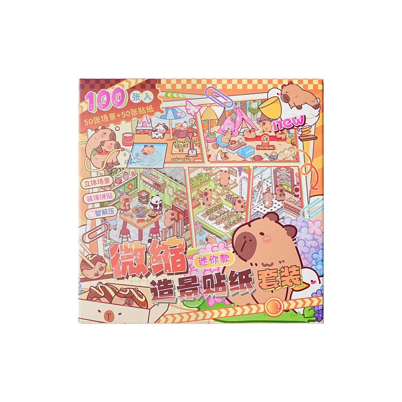 stickers animaux géométriques colorés adhésifs transparents opaques mignons enfants cartoonaufs