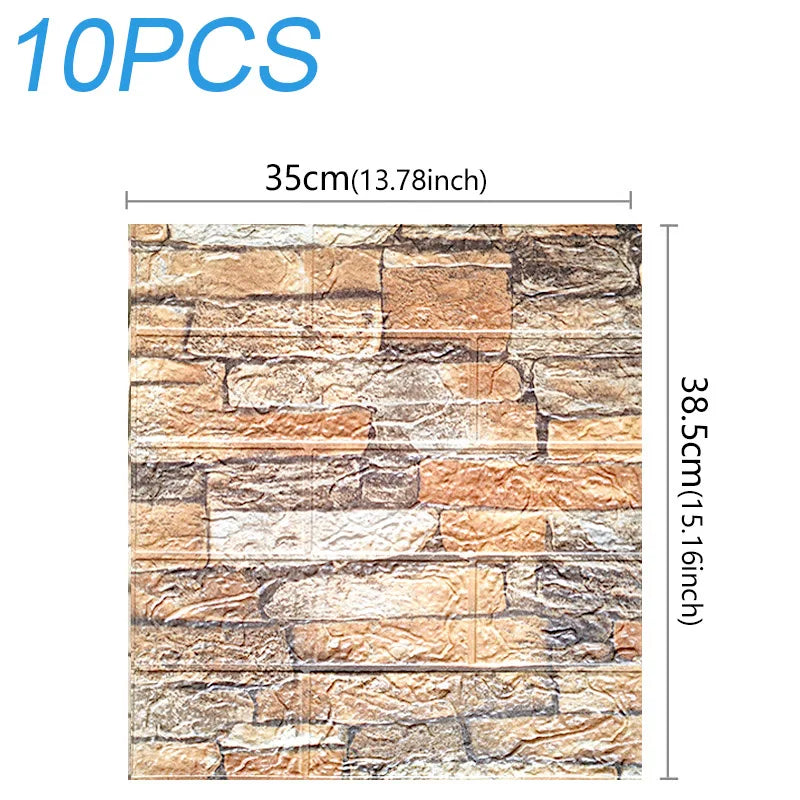 décoration murale adhésive brique texture moderne panneau noir rose marron rustique