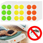 autocollants anti moustiques vert orange jaune pointillés opaques simples adhésifs pack 78pcs différentes couleurs