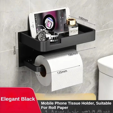 porte serviette mural support telephone papier toilette salle bain moderne adhésif