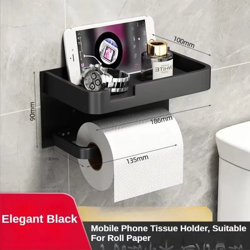 porte serviette mural support telephone papier toilette salle bain moderne adhésif