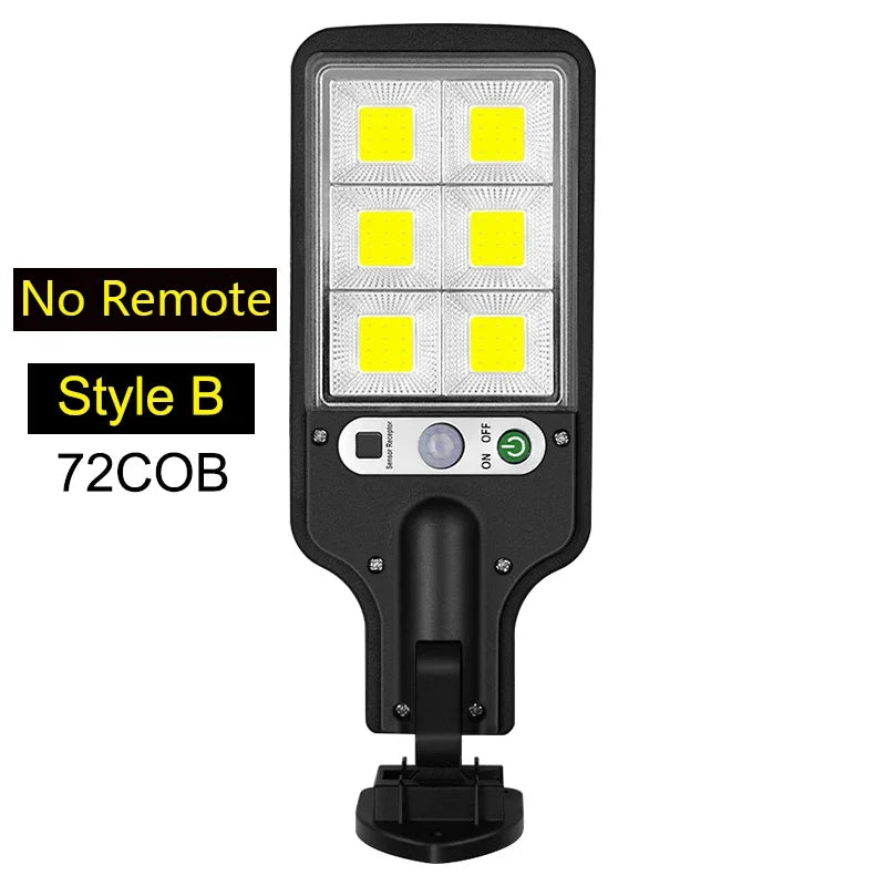 lampe rue solaire moderne led noire rechargeable ip65 clips fixation télécommande