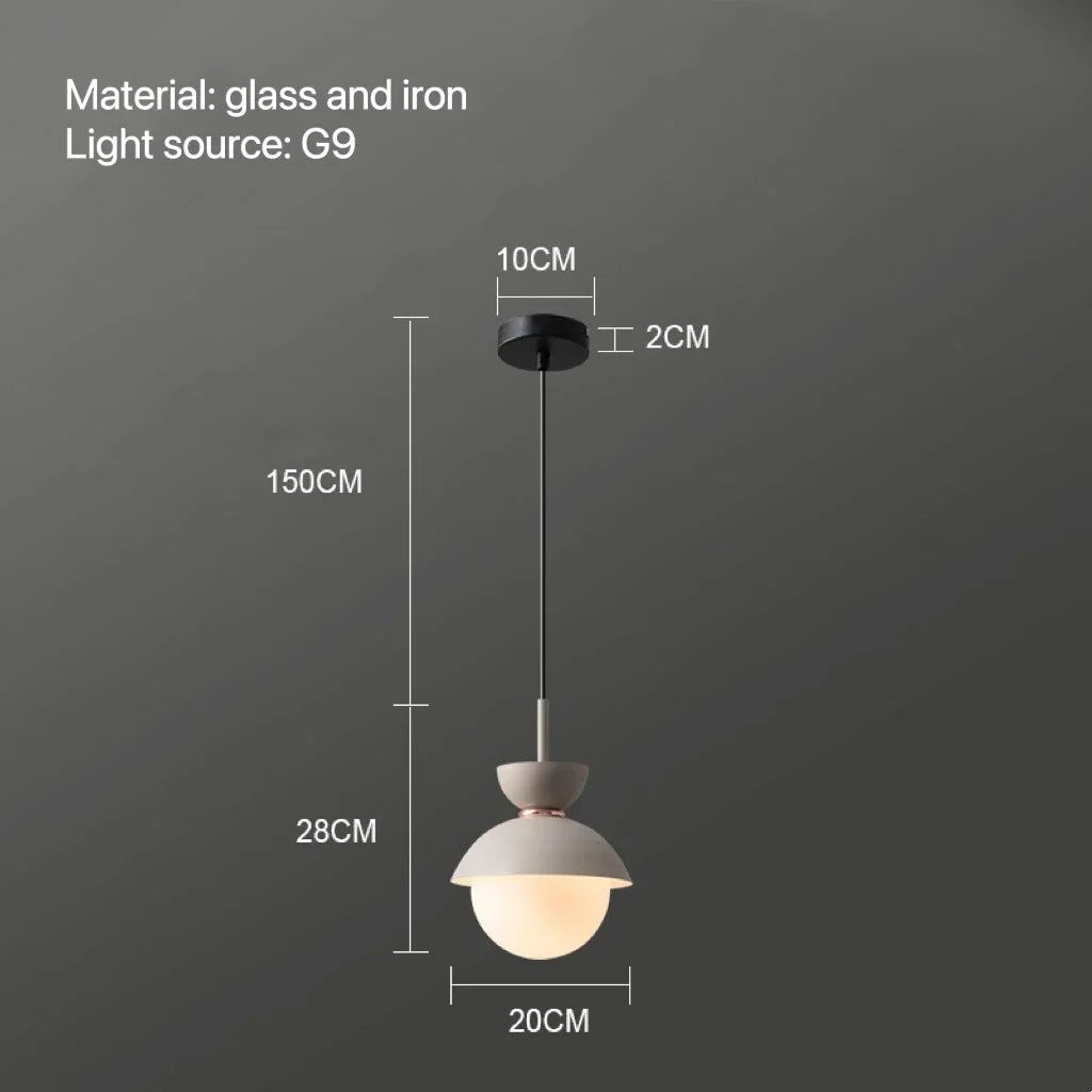 suspension lumineuse moderne pendentif câble bleu rose gris sphérique mat