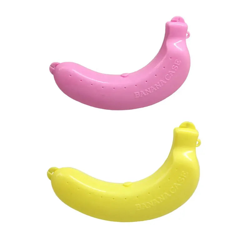 boîte rangement bananes moderne vert rose jaune clips fruits écologique portable
