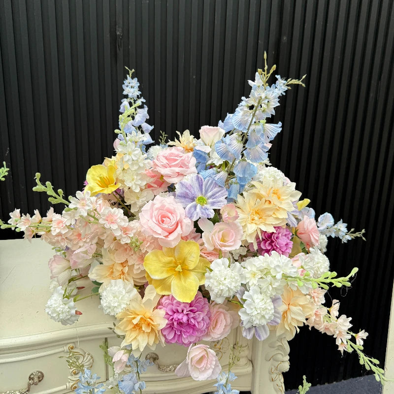 décoration intérieure fleurs artificielles soie rose décoration mariage anniversaire baby shower extérieur floral