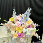 décoration intérieure fleurs artificielles soie rose décoration mariage anniversaire baby shower extérieur floral