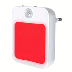 lampe nuit moderne blanc rouge prise murale sensibilité mouvement interrupteur auto on off