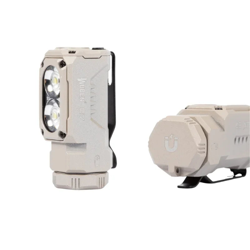 lampe torche rechargeable led beige noir vert olive moderne robuste deux diodes centralisée băng