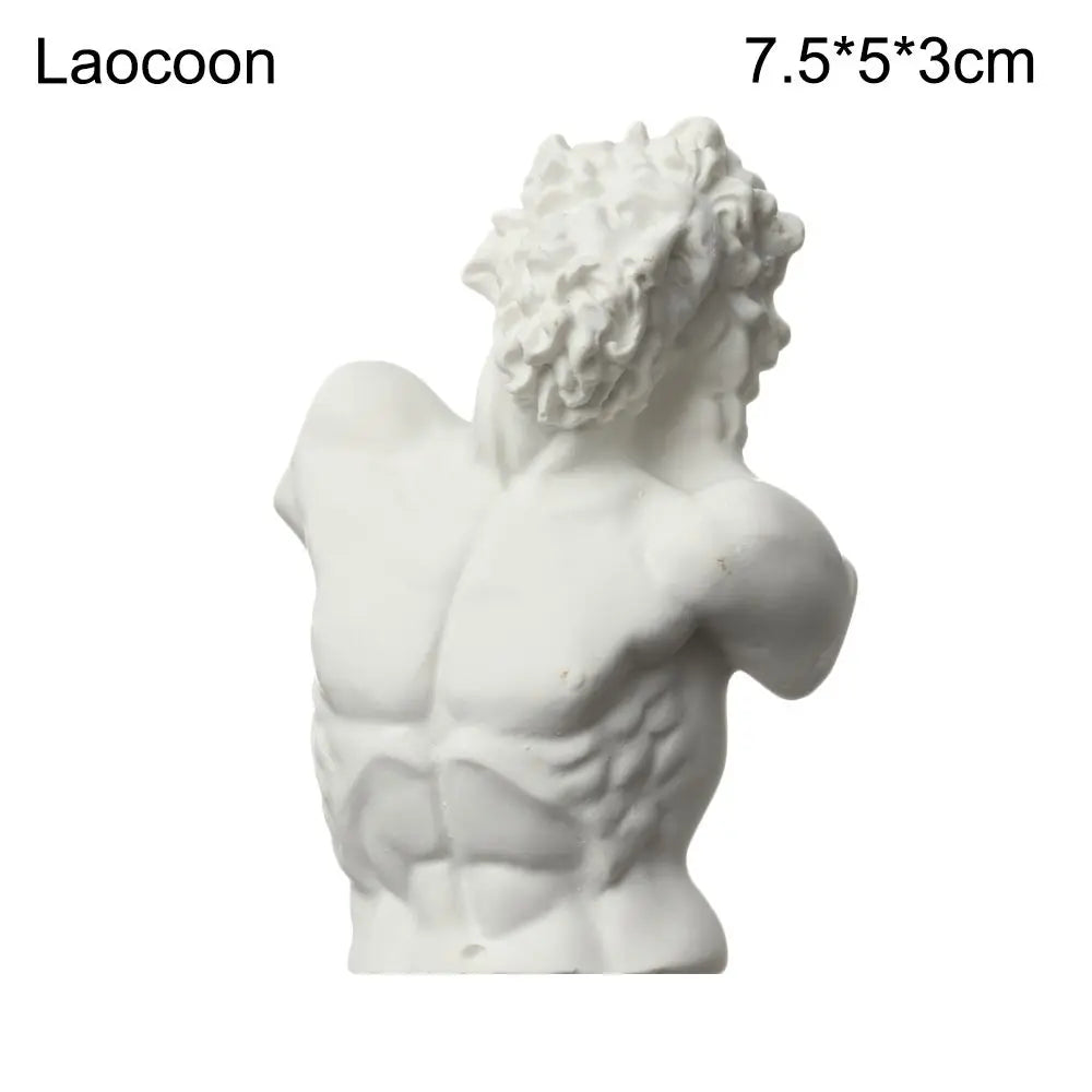 buste sculptural résine blanc détails antiques classiques décoration intérieure alexander beethoven athena chopin