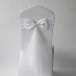 décoration chaise mariage sash papillon tulle organza couleur variée événementiel festive reception simple
