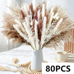 bouquet fleurs séchées pampas naturel beige marron blanc décoration maison anniversaire mariage rustic