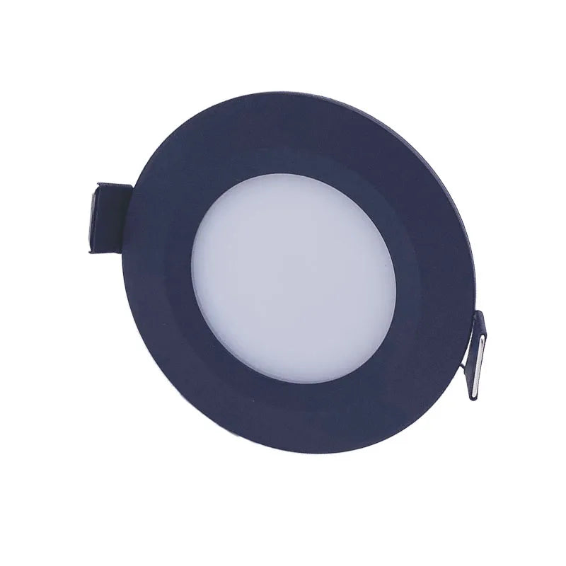 Spot LED argent noir 12V 3W 2m câble clips moderne 69.5mm 15mm