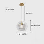suspension lumineuse moderne transparent doré rayures verticales câble noir ampoules