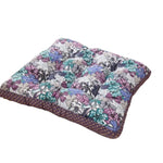 coussin chaise carré patchwork floral rose bleu doux coton épais imperméable